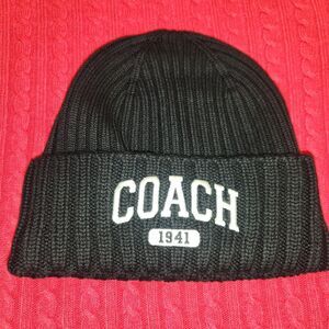 Coach Black Beanie